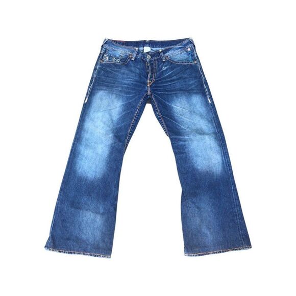 TRUE Religion Jeans Size 38 BILLY GIANT BIG T Blue - Picture 4 of 8
